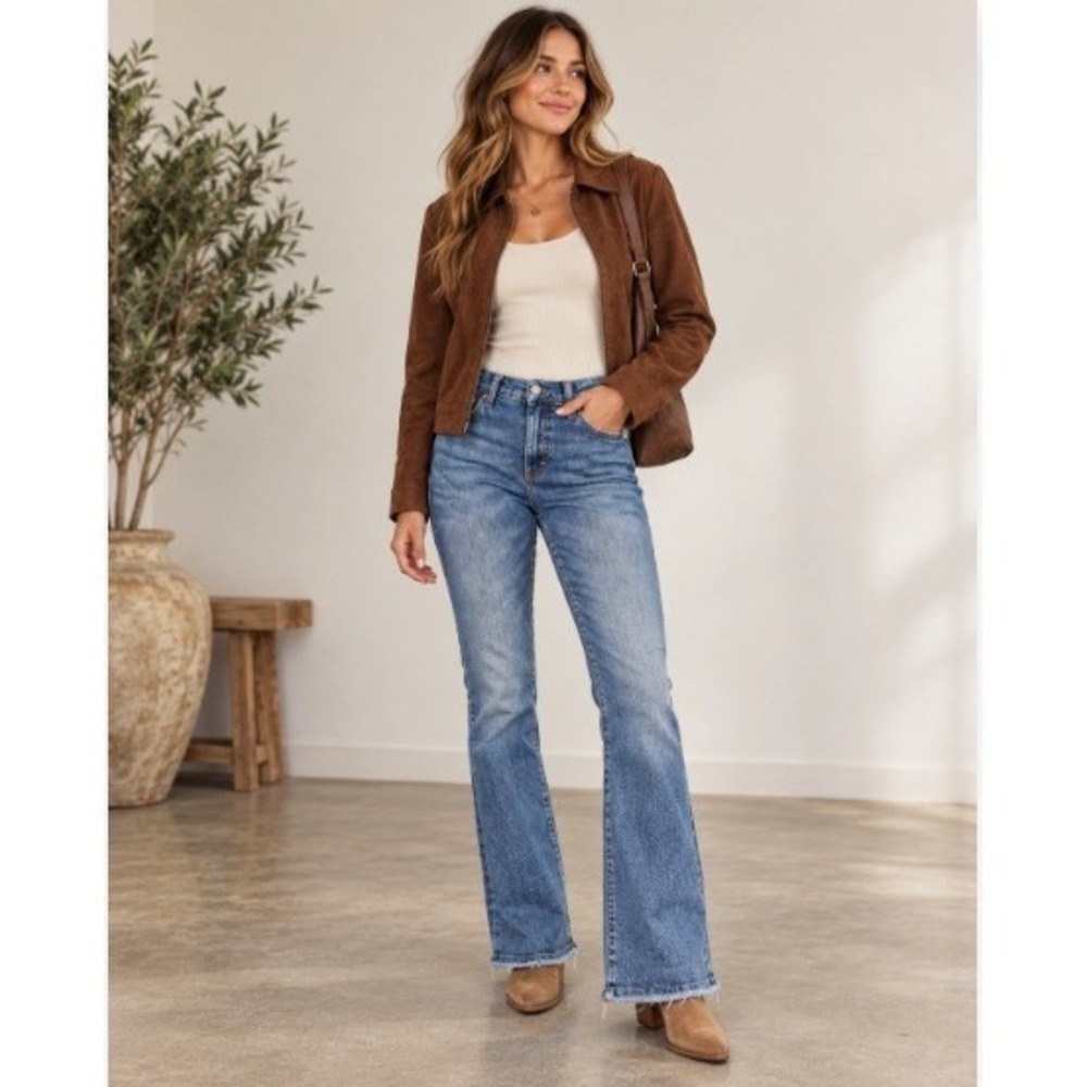 Pistola Lennon High Rise Crop Bootcut Jeans Size 30 Glitch Wash